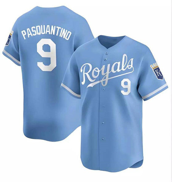 Kansas City Royals #9 Vinnie Pasquantino Light Blue FEDASGOGE Alternate Limited Stitched Jersey
