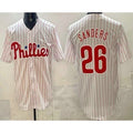 Philadelphia Phillies #26 Miles Sanders White FEDASGOGE Cool Base Jersey