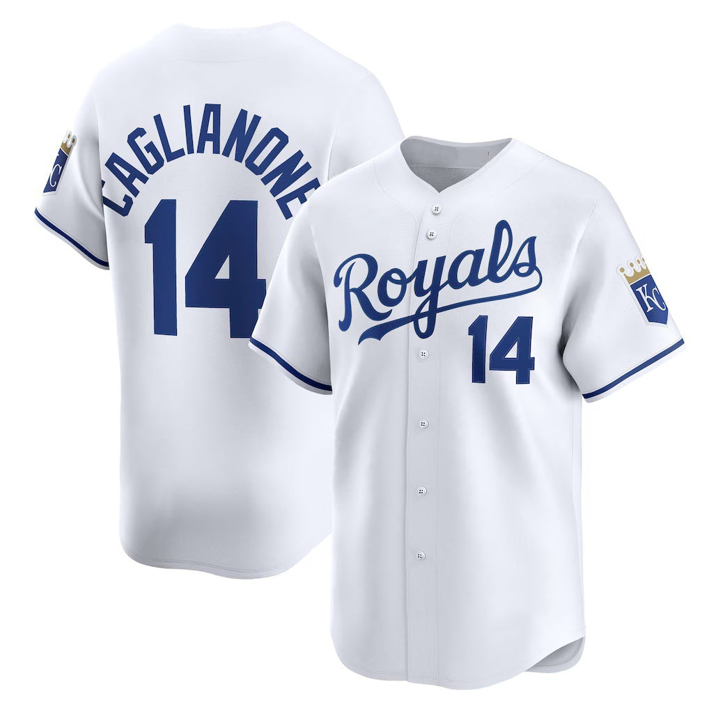 Kansas City Royals #14 Jac Caglianone White FEDASGOGE Home Limited Player Jersey