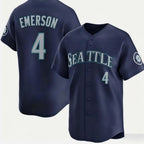 Seattle Mariners #4 Colt Emerson Navy FEDASGOGE Cool Base Stitched Jersey