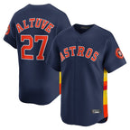 Houston Astros #27 Yainer Diaz Player Navy FEDASGOGE Home Limited Stitched Jerseys