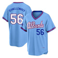 Atlanta Braves #56 Spencer Schwellenbach Player Powder Blue FEDASGOGE 2026 City Connect T-shirt Home Game Stitched Jerseys