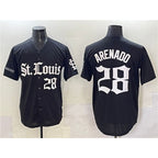 St. Louis Cardinals #28 Nolan Arenado Black FEDASGOGE 'Gothic Legacy Edition' Vapor Premier Limited Stitched Jersey