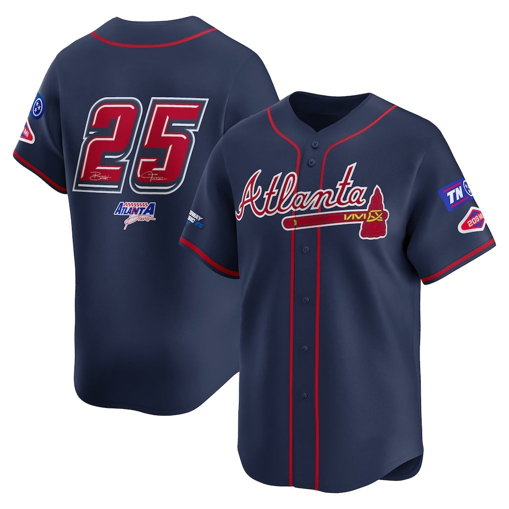 Atlanta Braves #25 Navy FEDASGOGE 2025 Speedway Classic Alternate Limited Jersey