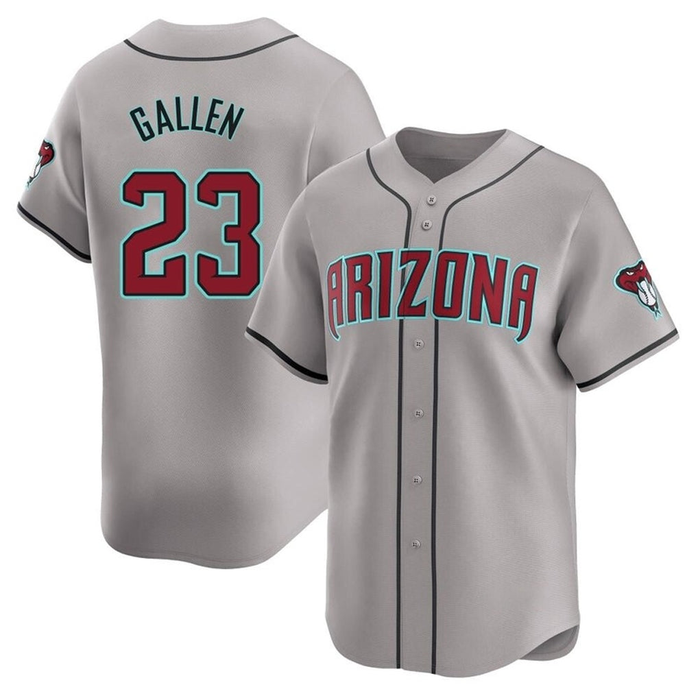 Arizona Diamondbacks #23 Zac Gallen Player Gray FEDASGOGE Road Limited Home Game Stitched Jerseys