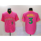 San Diego Padres #3 Jackson Merrill Pink FEDASGOGE Player Number Fashion Jersey 2