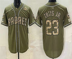 San Diego Padres #23 Fernando Tatis Jr Olive FEDASGOGE 2026 Armed Forces Day Jersey