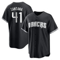 Arizona Diamondbacks #41 Carlos Santana Player Black FEDASGOGE Game Home Stitched Jerseys