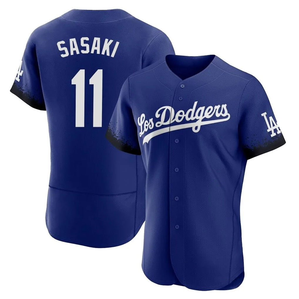 Los Angeles Dodgers #11 Roki Sasaki Player Royal FEDASGOGE City Connect Elite Home Stitched Jerseys