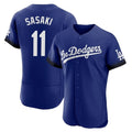 Los Angeles Dodgers #11 Roki Sasaki Player Royal FEDASGOGE City Connect Elite Home Stitched Jerseys