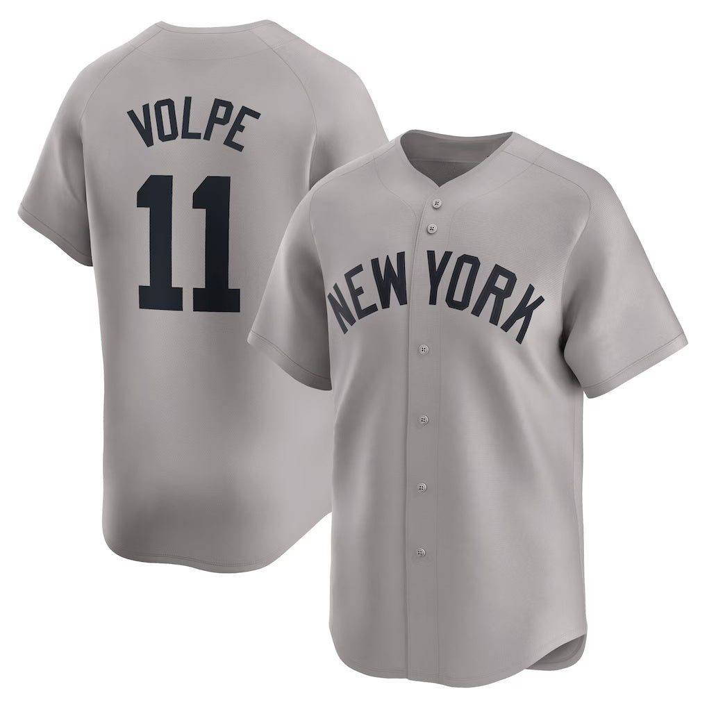 New York Yankees #11 Anthony Volpe Gray FEDASGOGE Away Limited Player Jersey