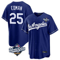 Los Angeles Dodgers #25 Tommy Edman Player Royal FEDASGOGE World Series Game Stitched Jerseys