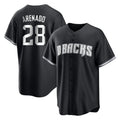 Arizona Diamondbacks #28 Nolan Arenado Player Black FEDASGOGE Game Home Stitched Jerseys