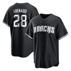 Arizona Diamondbacks #28 Nolan Arenado Player Black FEDASGOGE Game Home Stitched Jerseys