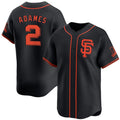 San Francisco Giants #2 Willy Adames Black FEDASGOGE 2024 Black Alternate Limited Stitched Jersey
