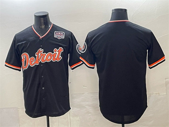 Detroit Tigers Blank Navy FEDASGOGE 2026 Alternate USA 250' Patch Vapor Premier Limited Stitched Jersey