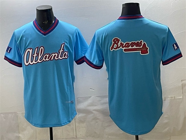 Atlanta Braves Team Big Logo Powder Blue FEDASGOGE 2026 City Connect Stadium Stitched Jersey