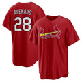 St. Louis Cardinals #28 Nolan Arenado Red FEDASGOGE Alternate Official Replica Player Jersey