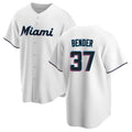 Miami Marlins #37 Anthony Bender Player White FEDASGOGE Home Game Stitched Jerseys