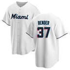 Miami Marlins #37 Anthony Bender Player White FEDASGOGE Home Game Stitched Jerseys