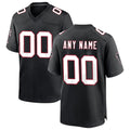 Custom A.Falcons Black FEDASGOGE Throwback Game Jersey