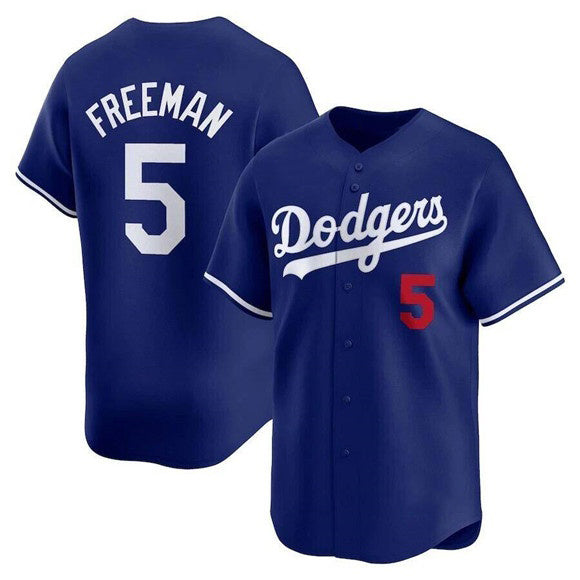 Los Angeles Dodgers #5 Freddie Freeman Royal FEDASGOGE Limited Stitched Jersey 2