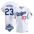 Los Angeles Dodgers #23 Kyle Tucker Player White FEDASGOGE World Series Meet Limited Home Stitched Jerseys