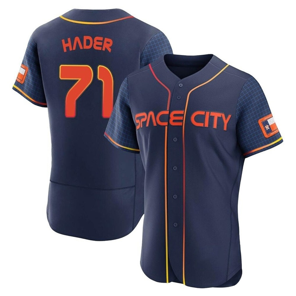 Houston Astros #71 Josh Hader Player Navy FEDASGOGE City Connect Limited Elite Home Stitched Jerseys