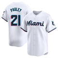 Miami Marlins #21 Graham Pauley Player White FEDASGOGE Home Limited Stitched Jerseys