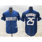 Detroit Tigers #25 Matt Manning 2024 Navy FEDASGOGE City Connect Cool Base Limited Stitched Jersey