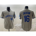Kansas City Royals #16 Bo Jackson Gray FEDASGOGE 2024 Away Limited Stitched Jersey