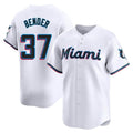 Miami Marlins #37 Anthony Bender Player White FEDASGOGE Home Limited Stitched Jerseys