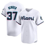 Miami Marlins #37 Anthony Bender Player White FEDASGOGE Home Limited Stitched Jerseys