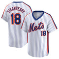 New York Mets #18 Darryl Strawberry Navy FEDASGOGE Throwback Cooperstown Limited Jersey