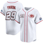 Cincinnati Reds #29 TJ Friedl White FEDASGOGE 2025 Speedway Classic Home Limited Stitched Jersey