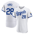 Kansas City Royals #28 Kyle Isbel Player White FEDASGOGE Limited Elite Home Game Stitched Jerseys