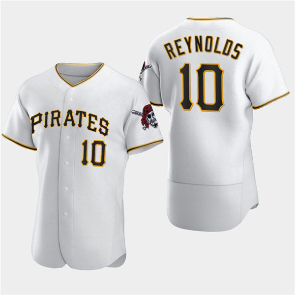 Pittsburgh Pirates #10 Bryan Reynolds White FEDASGOGE Home Flex Base Jersey