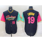 San Diego Padres #19 Tony Gwynn Black FEDASGOGE City Connect Cool Base Stitched Jerseys