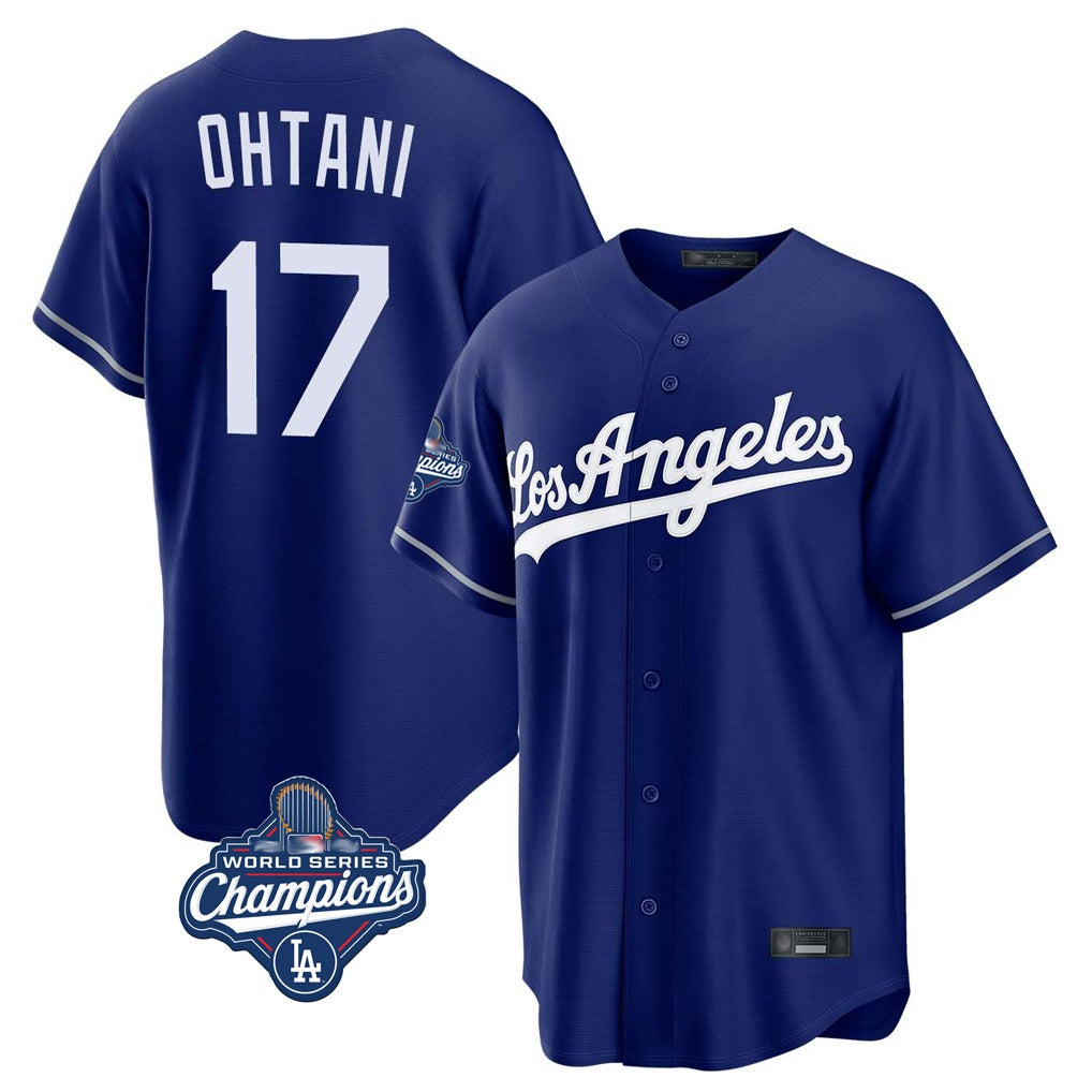 Los Angeles Dodgers #17 Shohei Ohtani Player Royal FEDASGOGE World Series Meet Game Stitched Jerseys