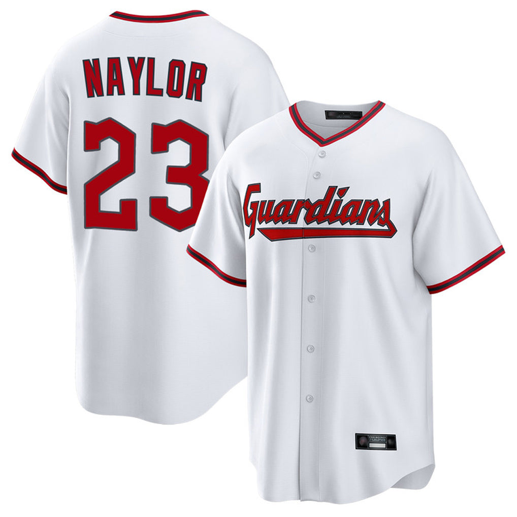 Cleveland Guardians #23 Bo Naylor Player White FEDASGOGE Game Home Stitched Jerseys