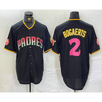 San Diego Padres #2 Xander Bogaerts Black FEDASGOGE Fashion Jersey