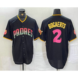 San Diego Padres #2 Xander Bogaerts Black FEDASGOGE Fashion Jersey