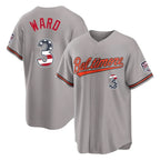 Baltimore Orioles #3 Taylor Ward Player Gray FEDASGOGE USA 250 Fourth of July Home Game Stitched Jerseys