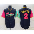 San Diego Padres #2 Xander Bogaerts 2022 Black FEDASGOGE City Connect Cool Base Stitched Jersey