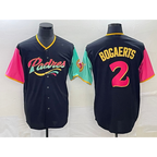 San Diego Padres #2 Xander Bogaerts 2022 Black FEDASGOGE City Connect Cool Base Stitched Jersey