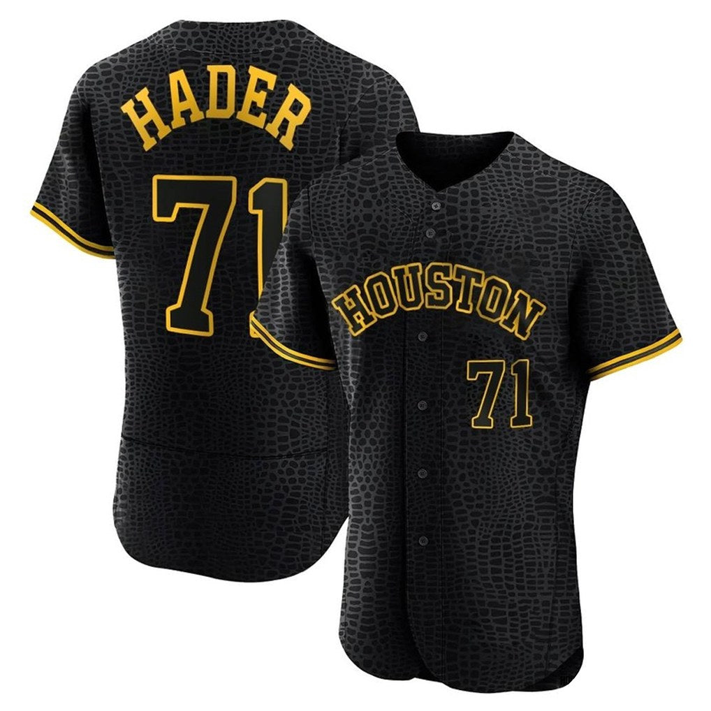 Houston Astros #71 Josh Hader Player Black FEDASGOGE Snake Skin City Limited Elite Home Stitched Jerseys