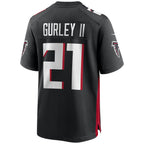 A.Falcons #21 Todd Gurley II Black FEDASGOGE Game Player Jersey