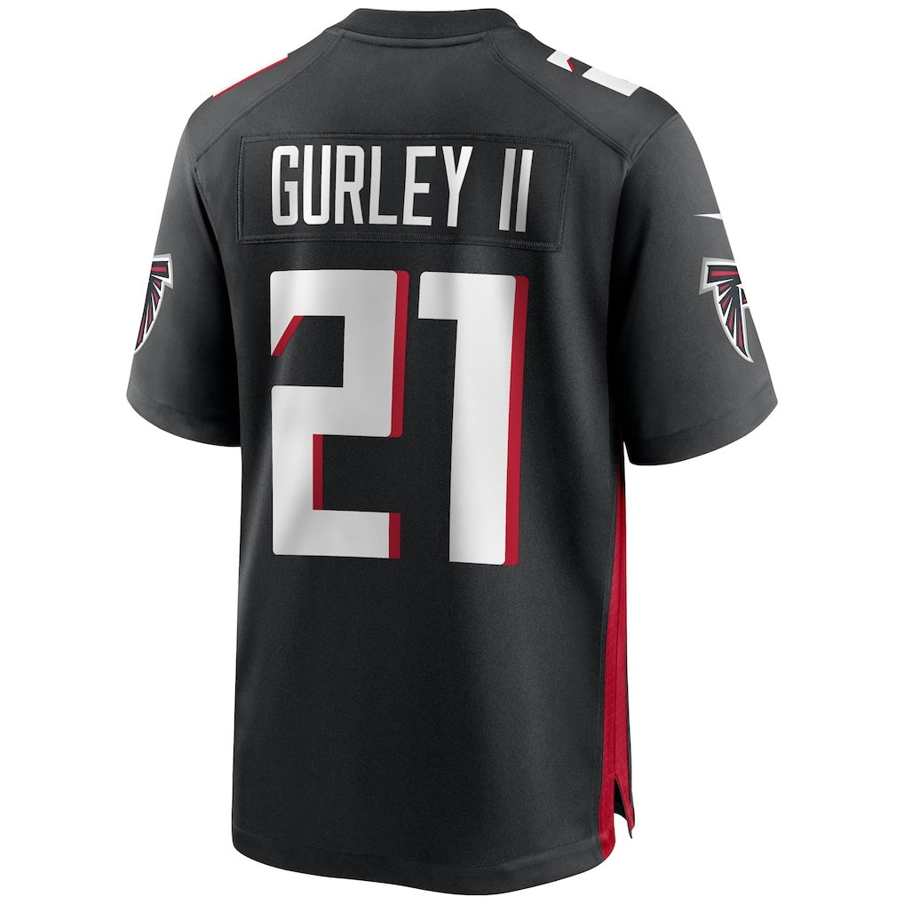 A.Falcons #21 Todd Gurley II Black FEDASGOGE Game Player Jersey