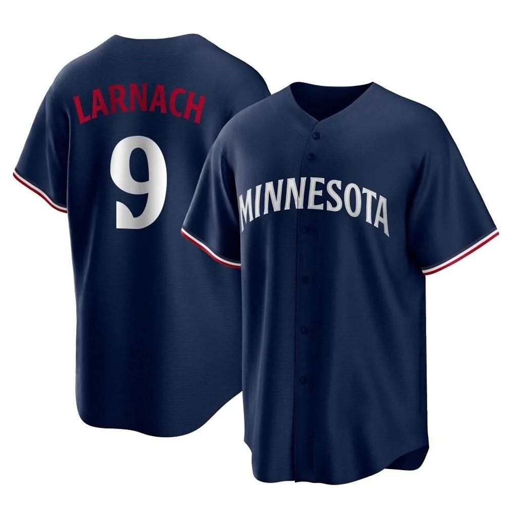 Minnesota Twins #9 Trevor Larnach Player Navy FEDASGOGEReplica Alternate Home Stitched Jerseys