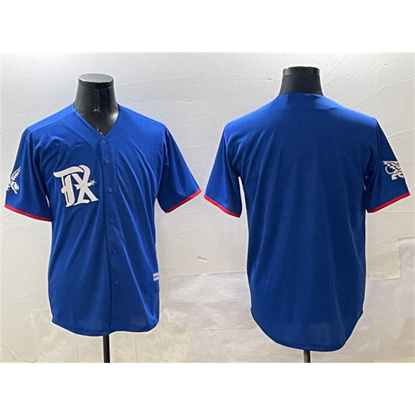 Texas Rangers Blank Royal FEDASGOGE City Connect Stitched Jersey